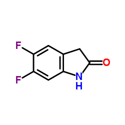 5,6-二氟二氢吲哚-2-酮结构式