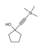 1-[2-(Trimethylsilyl)ethynyl]cyclopentan-1-ol结构式