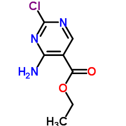 2-氯-4-氨基-5-嘧啶甲酸乙酯结构式