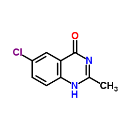 6-氯-2-甲基-4-羟基喹唑啉结构式