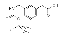 N-叔丁氧羰基-(3-氨基甲基苯基)乙酸结构式