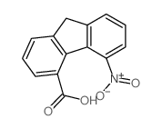 5-nitro-9H-fluorene-4-carboxylic acid结构式