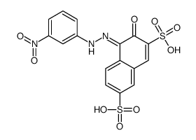 4-[(3-nitrophenyl)hydrazinylidene]-3-oxonaphthalene-2,7-disulfonic acid结构式
