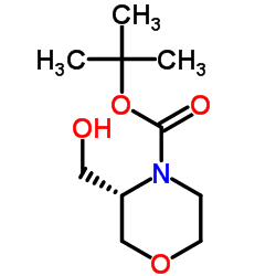 (3S)-3-(羟甲基)吗啉-4-羧酸叔丁酯结构式