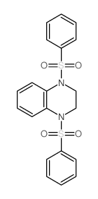 1,4-bis(phenylsulfonyl)-1,2,3,4-tetrahydroquinoxaline结构式