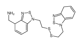 [7-[2-[2-(8-thia-7,9-diazabicyclo[4.3.0]nona-3,5,9-trien-7-yl)ethyldis ulfanyl]ethyl]-8-thia-7,9-diazabicyclo[4.3.0]nona-3,5,9-trien-2-yl]met hanamine结构式