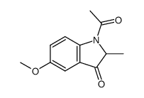 1-Acetyl-2-methyl-5-methoxy-3-oxoindoline结构式