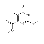 5-fluoro-2-methylsulfanyl-6-oxo-1,6-dihydro-pyrimidine-4-carboxylic acid ethyl ester结构式