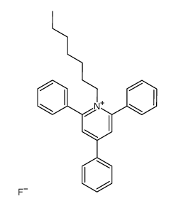 1-heptyl-2,4,6-triphenyl-pyridinium, fluoride结构式