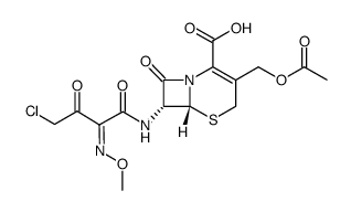 (6R,7R)-3-(acetoxymethyl)-7-(4-chloro-2-(methoxyimino)-3-oxobutanamido)-8-oxo-5-thia-1-azabicyclo[4.2.0]oct-2-ene-2-carboxylic acid结构式