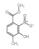 methyl 3-hydroxy-4-methyl-2-nitro-benzoate结构式