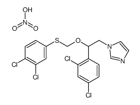 1-(2-(2,4-Dichlorophenyl)-2-(((3,4-dichlorophenyl)thio)methoxy)ethyl)- 1H-imidazole nitrate结构式