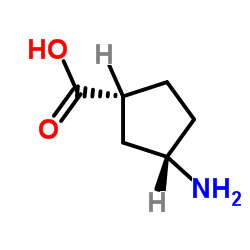(1R,3S)-(-)-3-氨基环戊烷羧酸结构式