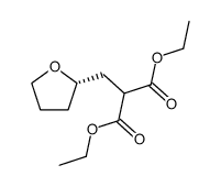 diethyl (S)-2-((tetrahydrofuran-2-yl)methyl)malonate结构式