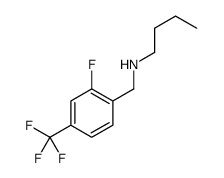 N-[[2-fluoro-4-(trifluoromethyl)phenyl]methyl]butan-1-amine结构式