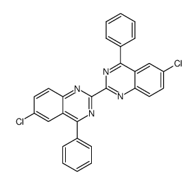 6,6'-dichloro-4,4'-diphenyl-2,2'-biquinazolinyl结构式