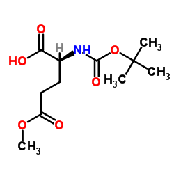 N-叔丁氧羰基-L-谷氨酸 1-甲酯结构式