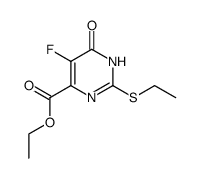 2-ethylsulfanyl-5-fluoro-6-oxo-1,6-dihydro-pyrimidine-4-carboxylic acid ethyl ester结构式