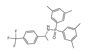 (R)-N-(1-(4-trifluoromethylphenyl)ethyl) bis(3,5-dimethylphenyl)phosphinamide结构式