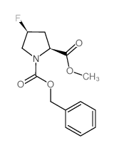 (2S,4S)-4-氟-1,2-吡咯烷二羧酸 2-甲基 1-(苯基甲基)酯结构式