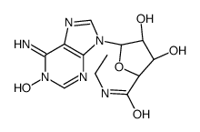 (2S,3S,4R,5R)-N-ethyl-3,4-dihydroxy-5-(1-hydroxy-6-imino-purin-9-yl)ox olane-2-carboxamide结构式