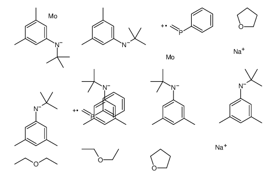 disodium,tert-butyl-(3,5-dimethylphenyl)azanide,ethoxyethane,oxolane,phenylphosphaniumylmethylidynemolybdenum结构式