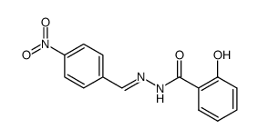 2-hydroxy-N'-(4-nitrobenzylidene)benzohydrazide结构式