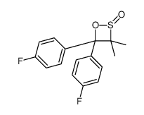 4,4-bis(4-fluorophenyl)-3,3-dimethyloxathietane 2-oxide结构式