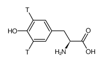 l-tyrosine-[ring-3,5-3h]结构式