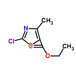 2-氯-4-甲基-1,3-噻唑-5-甲酸乙酯结构式