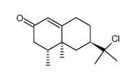 (4R,4aS,6R)-4,4a,5,6,7,8-Hexahydro-4,4a-dimethyl-6-(1-chloro-1-methylethyl)-2(3H)-naphthalenone结构式