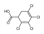 2,3,4,5-tetrachloro-2,4-cyclohexadiene-1-carboxylic acid结构式