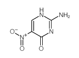 4(1H)-Pyrimidinone,2-amino-5-nitro-结构式