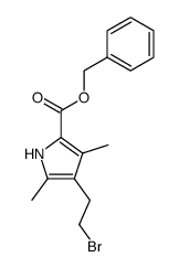 benzyl 4-(2-bromoethyl)-3,5-dimethylpyrrole-2-carboxylate结构式