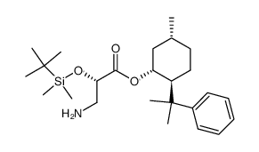 O-[3-amino-(2S)-t-butyldimethylsilyloxypropanoyl]-(1'R,2'S,5'R)-8'phenylmenthol结构式