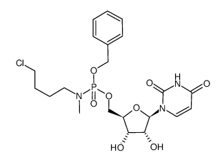 5'-uridyl benzyl N-methyl-N-(4-chlorobutyl)phosphoramidate结构式