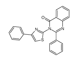 2-phenyl-3-(4-phenyl-1,3-thiazol-2-yl)quinazolin-4-one结构式