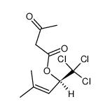 (R)-1-trichloromethyl-3-methyl-2-butenyl acetoacetate结构式