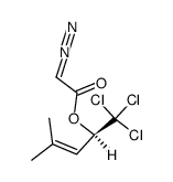(R)-(+)-1,1,1-Trichloro-4-methyl-3-penten-2-yl diazoacetate结构式