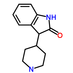 3-(4-Piperidinyl)-1,3-dihydro-2H-indol-2-one结构式