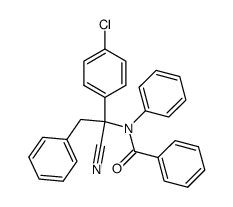 N-(1-(4-chlorophenyl)-1-cyano-2-phenylethyl)-N-phenylbenzamide结构式