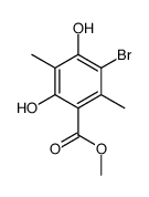 methyl 5-bromo-2,4-dihydroxy-3,6-dimethylbenzoate结构式
