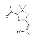 N-(4-acetyl-5,5-dimethyl-1,3,4-thiadiazol-2-yl)acetamide结构式