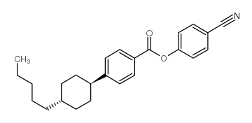反式-4-(4-戊基环己基)苯甲酸对氰基苯酚酯结构式