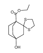 ethyl 4-hydroxyspiro[bicyclo[2.2.2]octane-2,2'-[1,3]dithiolane]-1-carboxylate结构式