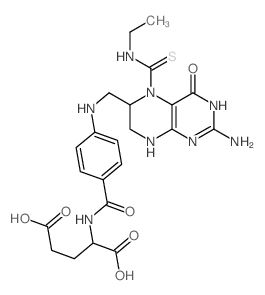 2-[[4-[[2-amino-5-(ethylthiocarbamoyl)-4-oxo-1,6,7,8-tetrahydropteridin-6-yl]methylamino]benzoyl]amino]pentanedioic acid结构式