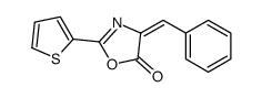 4-benzylidene-2-thiophen-2-yl-1,3-oxazol-5-one结构式