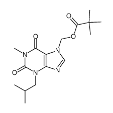 7-Pivalyloxymethyl-1-methyl-3-isobutylxanthine结构式