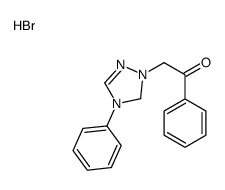 1-phenyl-2-(4-phenyl-1,5-dihydro-1,2,4-triazol-1-ium-1-yl)ethanone,bromide结构式