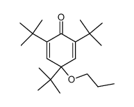 4-n-Propyloxy-2,4,6-tri-t-butyl-2,5-cyclohexadienon结构式
